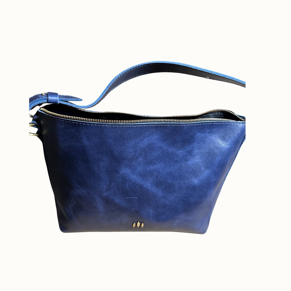 Portland Leather Cowboy Blue large slouchy Shoulder Bag